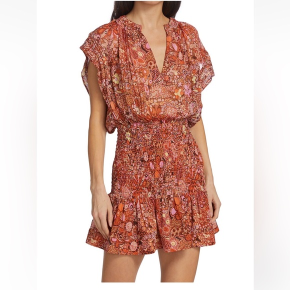 A.L.C. Carly smocked dress - Picture 1 of 4